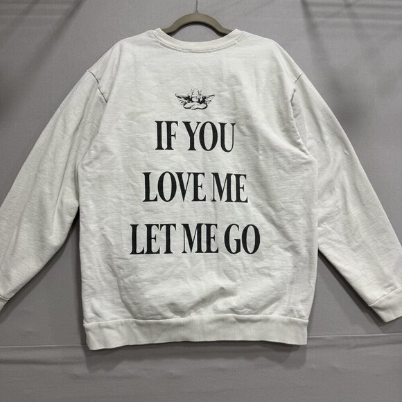 Boys Lie Sweatshirt womens One Size Graphic Crewneck If You Love Me Let Me Go - Picture 7 of 13